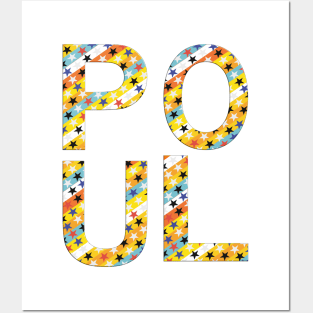 Poul, name, typography Posters and Art